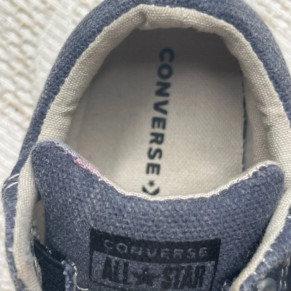 Converse All Star Slip On Blue Denim Shoes Cap Toe Sneaker Baby/Infant
